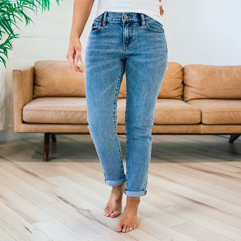 KanCan Lucia Rolled Hem Straight Jeans FINAL SALE