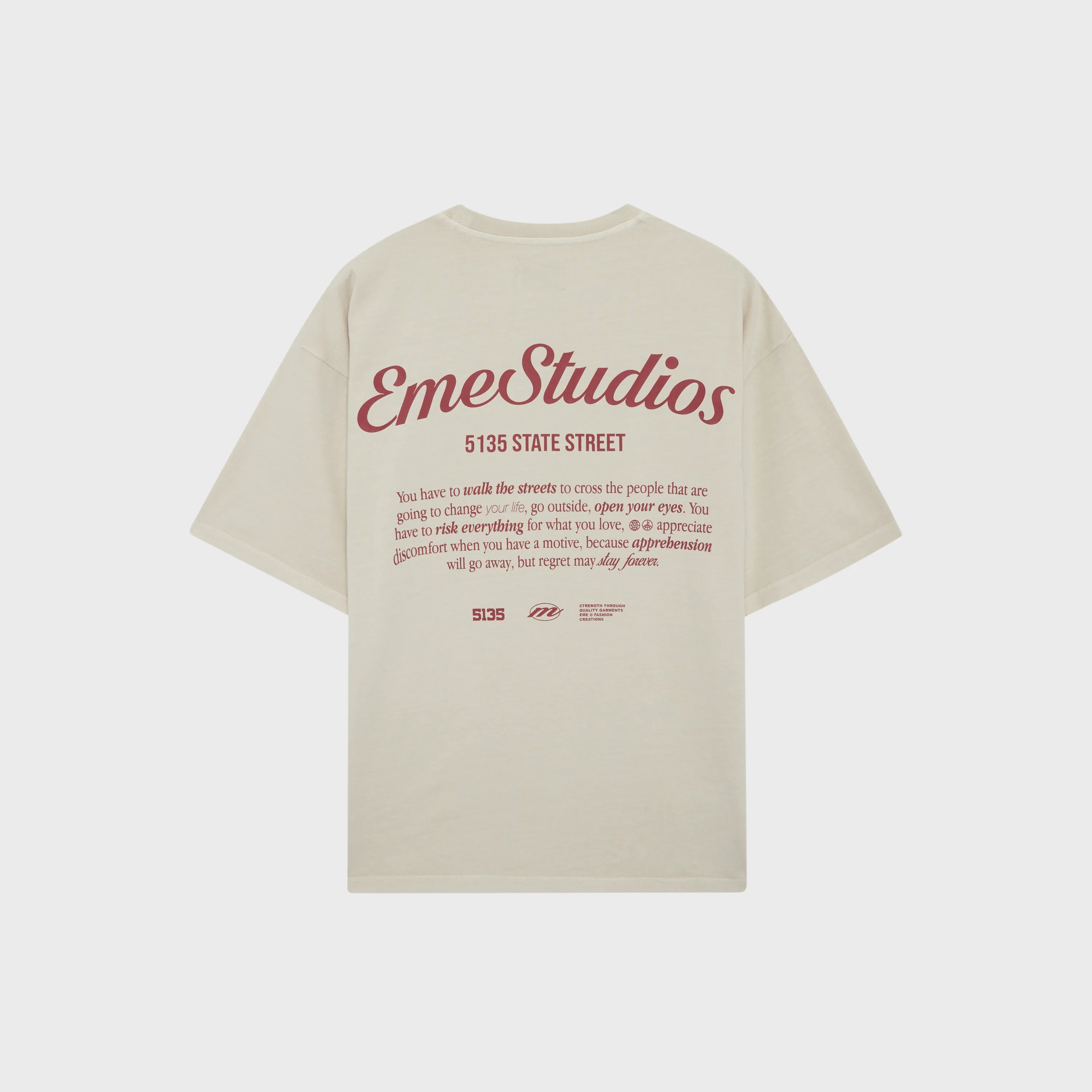 Men's Shirts with Convertible CollarsStay Forever Off Sand Oversized Tee