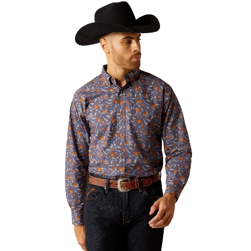 Men's Patterned Dress Shirts for a Unique TwistMen's Ty Classic Fit Shirt - Dark Blue Men's Patterned Dress Shirts for a Unique TwistMen's Ty Classic Fit Shirt - Dark Blue