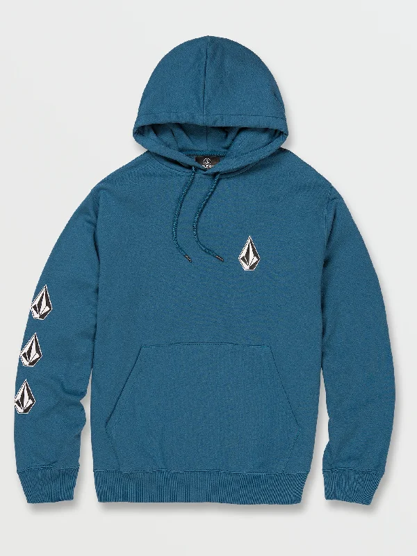 Men's Hoodies with Hidden Pockets for PhonesIconic Stone Pullover Hoodie - Aged Indigo